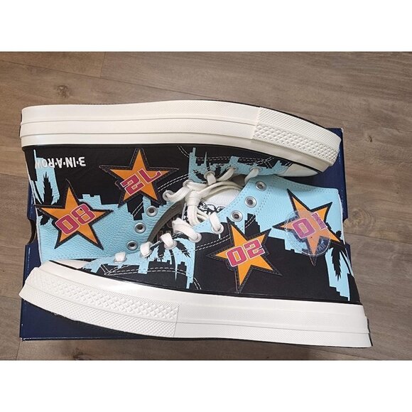 New in Box Converse X Chinatown Market Lakers Championship  Mens 9.5 Womens 11.5 - Picture 1 of 8